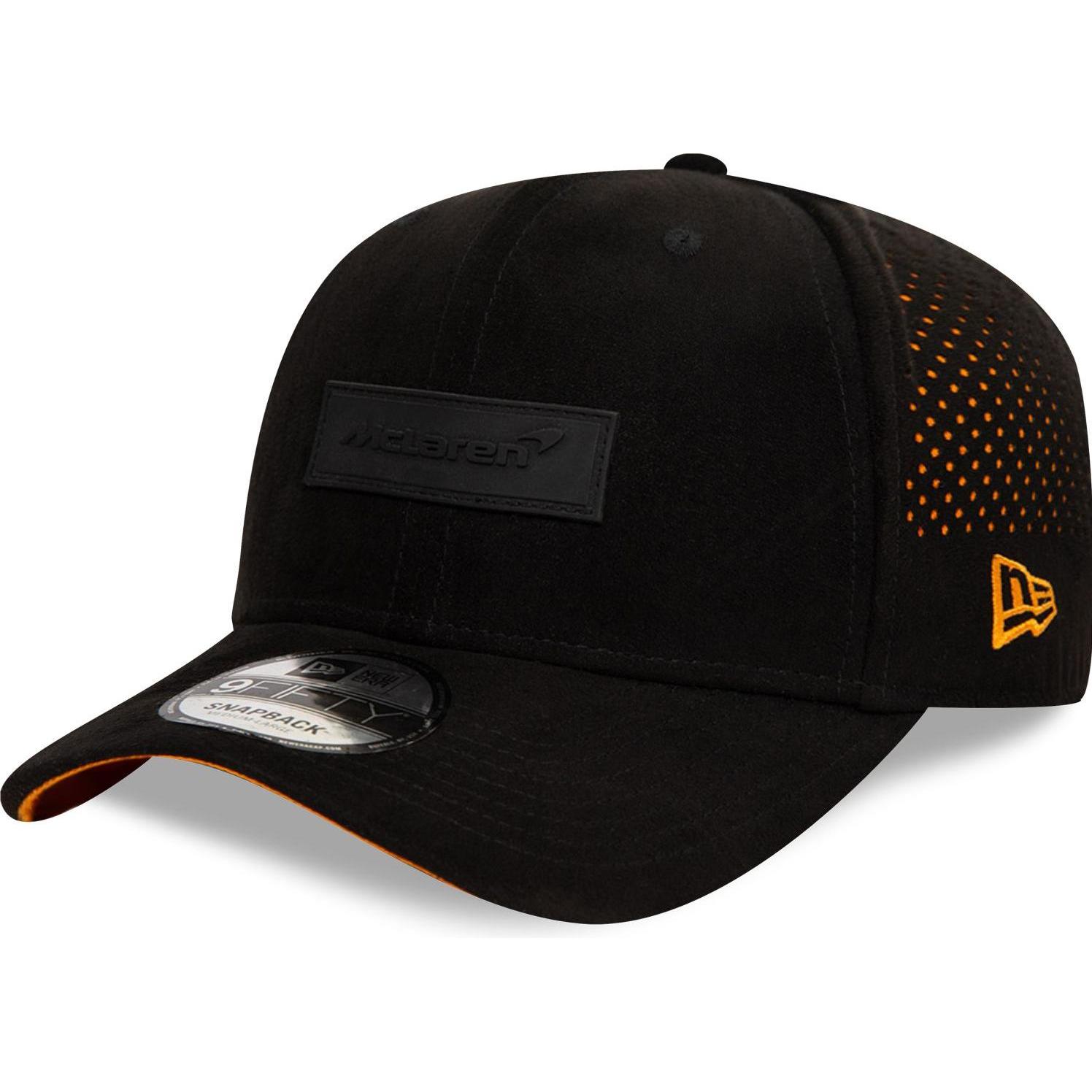 New Era, Herren, Cap, 9Fifty Curved Snapback Cap - SUEDE McLaren - S/M, Schwarz, (M)