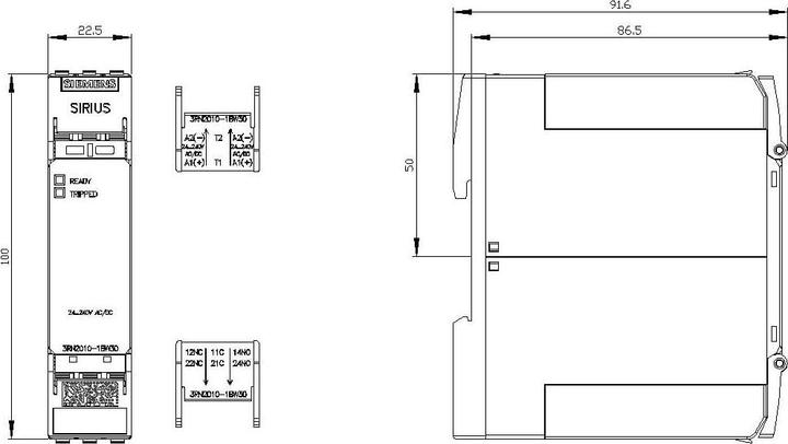 Image du produit Siemens Standard evaluation unit22.5mm enclosure