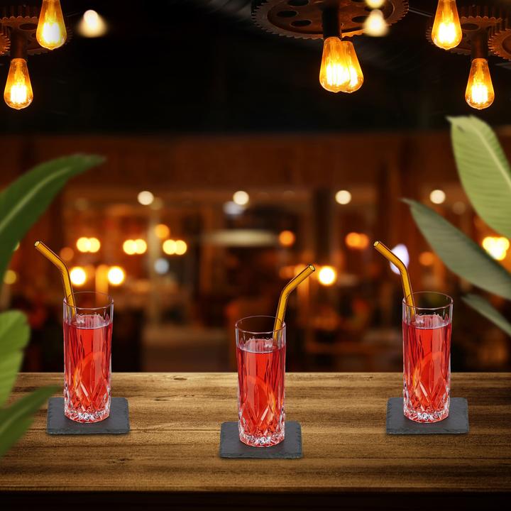 Produktbild Relaxdays 10x Schiefer-Untersetzer (10x, Glasuntersetzer)