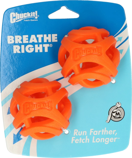 Actual product image Chuckit! CHUCKIT BREATHE RIGHT Bring the ball Lots 6.5 cm in diameter Size M 2 pcs Orange (Ball toy dog)