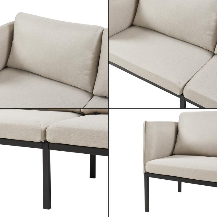 Actual product image En.Casa 2-Sitzer-Sofa Kamar 69x158x63 cm Beige (2 person sofa)