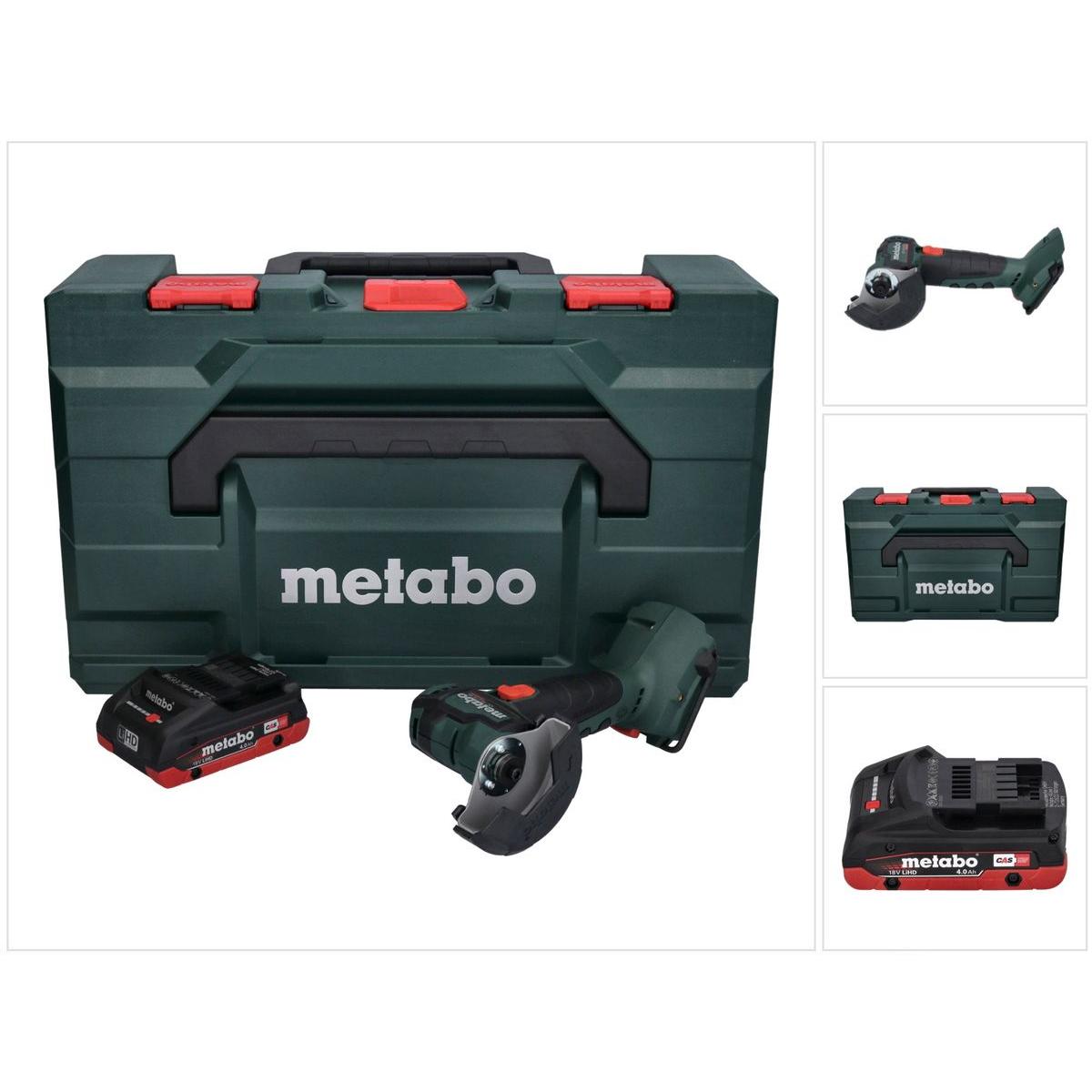 Metabo, Winkelschleifer, CC 18 LTX Akku Winkelschleifer 18 V 76 mm Brushless + 1x Akku 4,0Ah + MetaLoc - ohne Ladegerä (...