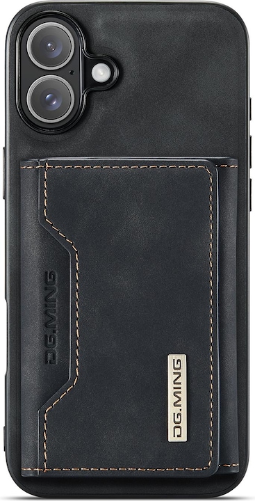 Produktbild Dg.Ming iPhone 7/8/SE 2020/SE 2022 - Etui, Leder-Optik, Kartenfach & Magnetverschluss, Schwarz (Apple iPhone 8, Apple iPhone SE, Apple iPhone 7)