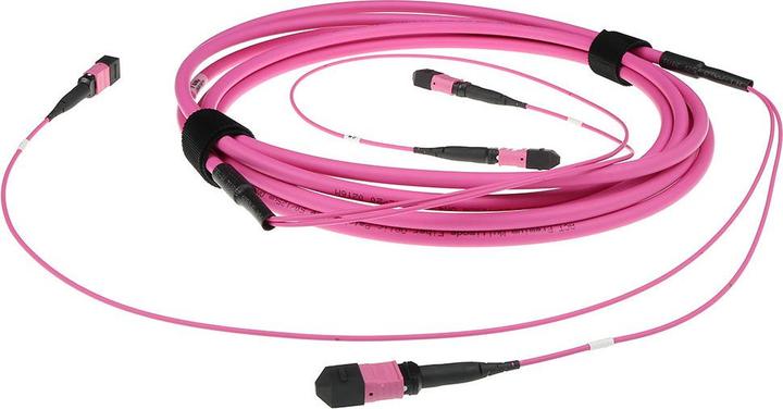Image du produit ACT 7 meter Multimode 50/125 OM4(OM3) polarity A fiber trunk cable with 2 MTP/MPO female connectors (UTP, CAT7, 7 m)
