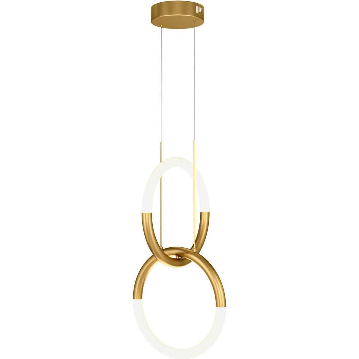 Maytoni, Pendelleuchte, Node LED Pendelleuchte, Hängeleuchte 2x 18W Gold-Farbe 90Ra Warmweiss (1200 lm)