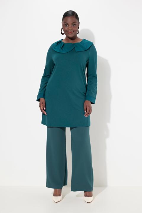 Produktbild Ulla Popken Sweatshirt, Taftkragen, Punto-di-Roma, Langarm (50, 52)