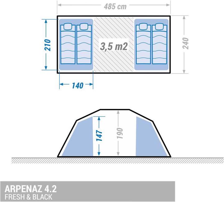 Actual product image Quechua Sleeping cabin and tent floor spare part