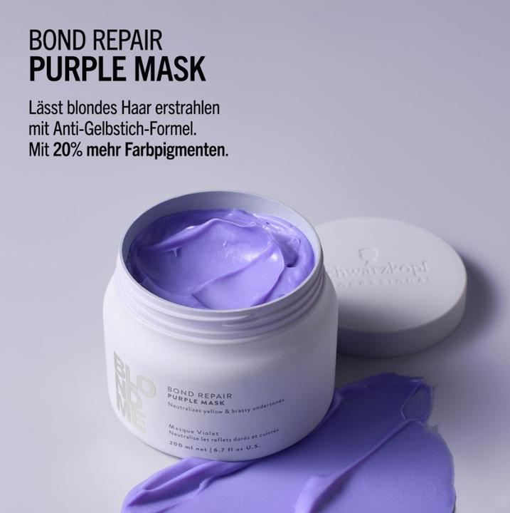 Actual product image Schwarzkopf Professional BLONDME Bond Repair Lila Maske (500 ml)