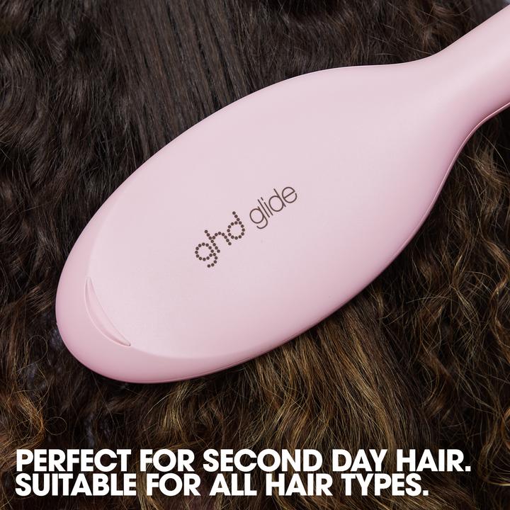 Produktbild ghd glide Limited Edition Hot Brush in Pink-Sorbet mit Hitzeschutz-Etui