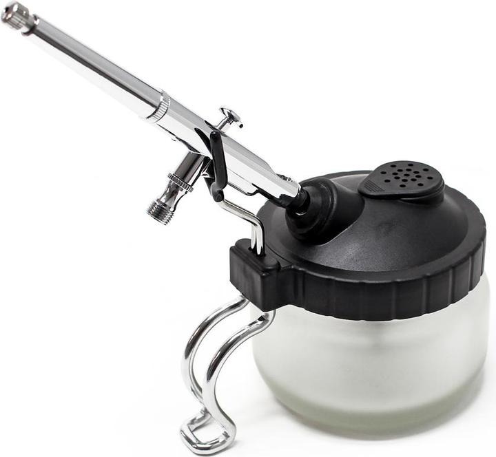 Actual product image Wiltec Airbrush Cleaning Pot Station Holder Paint Airbrush Hanger & Filter