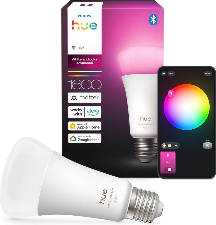 Philips Hue A60 - E27 pre - 1600 - 1-pak (E27, 11.80 W, 1600 lm, 1 x, D)