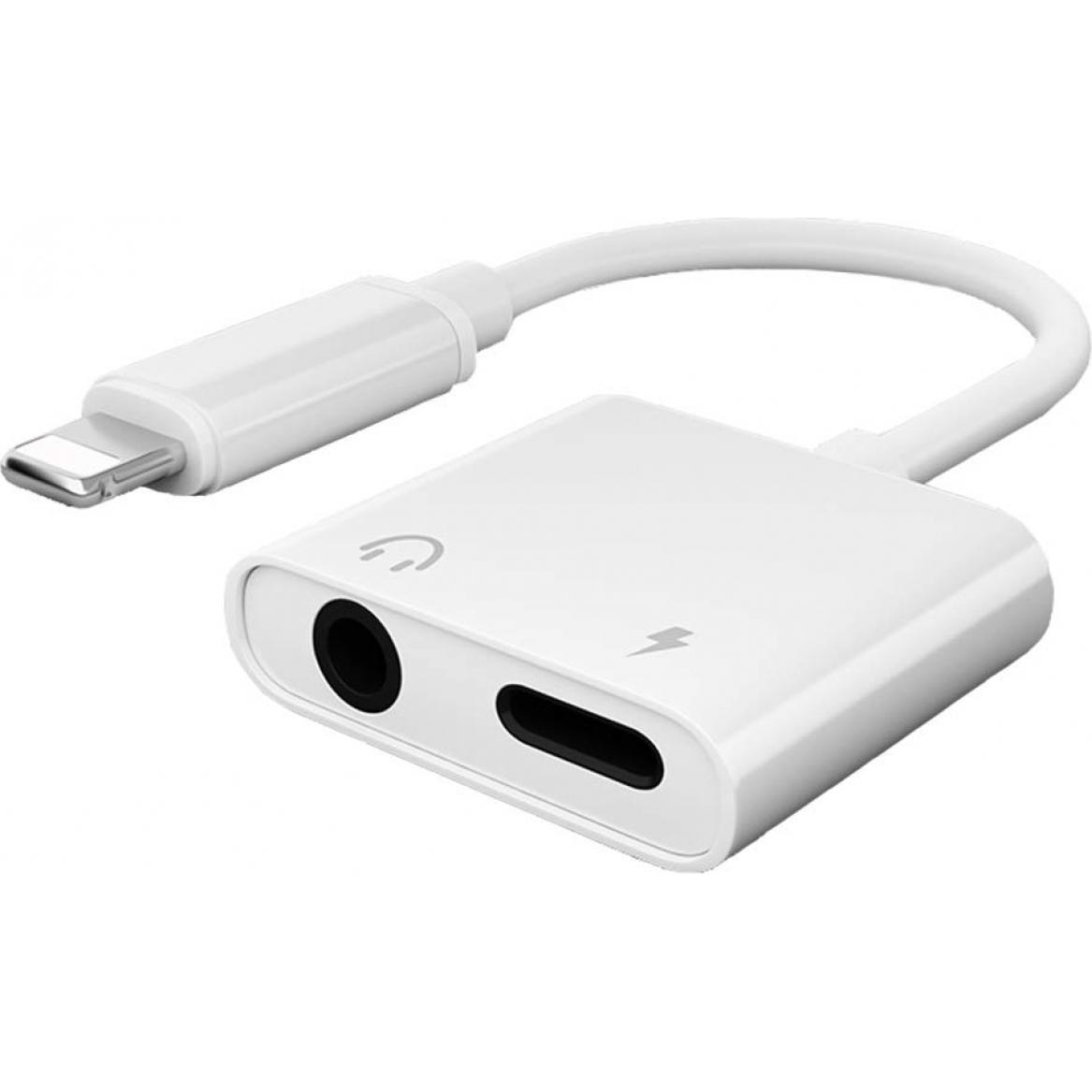 PowerGuard Lightning 3.5mm Kopfhörer Audio Adapter & Charge (Lightning, 3.5mm Klinke), Mobilgerät Adapter, Weiss