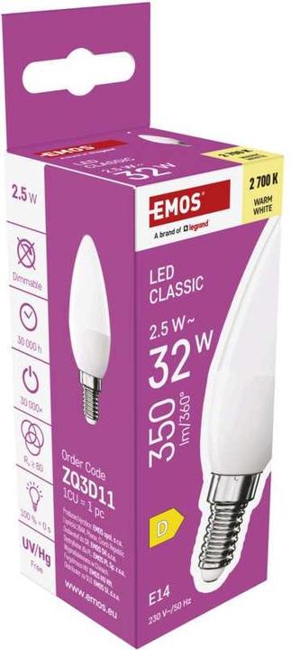 Image du produit Emos Classic (E14, 2.50 W, 350 lm, 1 x, D)