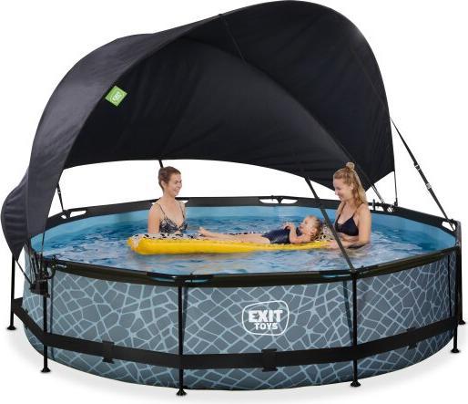 Actual product image Exit Round frame pool 360x76 cm with sunshade and filter pump (360 x 76 cm)