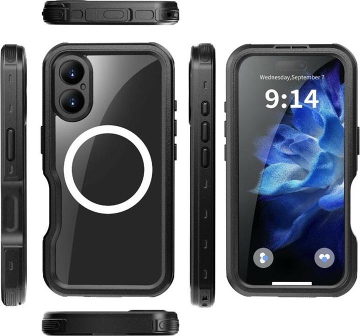 Actual product image Redpepper Apple iPhone 16 Plus - IP68 Dot Series Wasserdichtes Outdoor Case, schwarz (Apple iPhone 16 Plus)