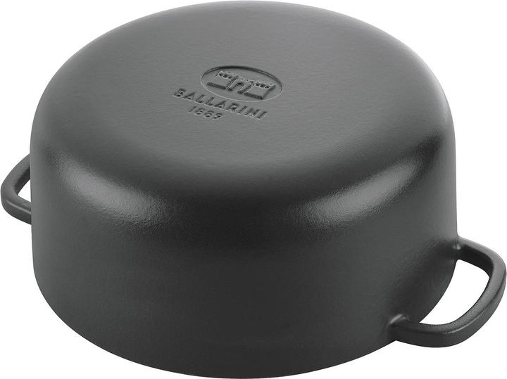 Productafbeelding Ballarini Cocotte BELLAMONTE 24 cm rond 4,0 liter gietijzeren braadpan zwart (24 cm, Braadpan + kasserol, Gietijzer)