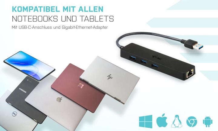 Produktbild i-tec Advance U3GL3SLIM Schnittstellen-Hub USB 3.2 Gen 1 (3.1 Gen 1) Typ-A Schwarz (USB-A, 4 Ports)