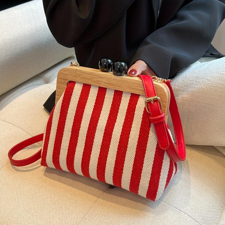 Produktbild Only-Bags.Store Damen-Kupplung Geldbörse für Abend Partei, gestreiftes Muster Crossbody Bag, Designer Mode