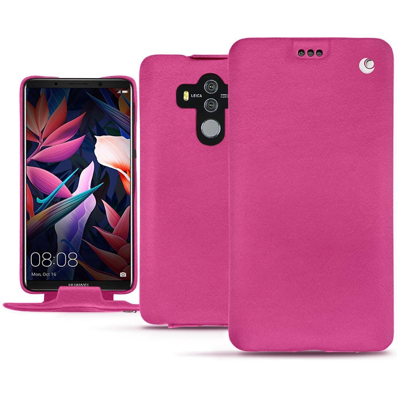 Noreve Lederschutzhülle vertikal (Huawei Mate 10 Pro), Smartphone Hülle, Rosa