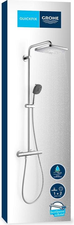 Produktbild Grohe Vitalio Comfort 250 Cube Duschsystem mit Thermostatbatterie und Vitalio Comfort 110 Handbrause, inkl