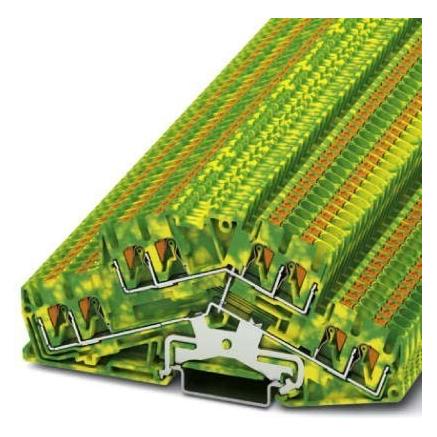 Phoenix Contact PTTBS 2,5-QUATTRO-PE 3210611 Dubbele niveauklem 0,14 mm² 2,50 mm² Groen-Geel 50 st., Kabels + Stekkers, Groen