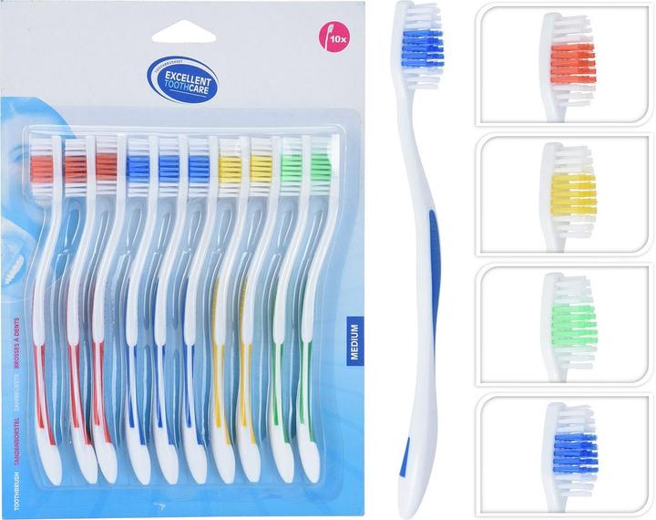 Produktbild Excellent Dentalcare Zahnbürsten 10-er Set (10 x)