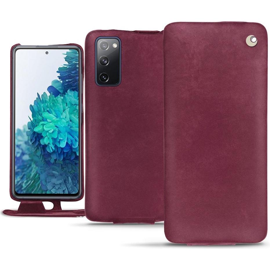 Noreve Lederschutzhülle vertikal (Samsung Galaxy S20 FE), Smartphone Hülle, Violett