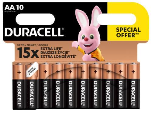 Productafbeelding Duracell Batterijen AA 10vnt (10 Pcs., AA)