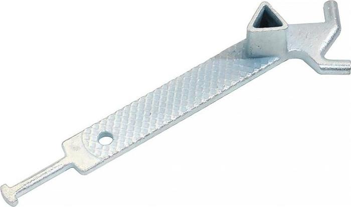 Actual product image Gausmann Triangular spanner DIN 3223 with hook Malleable cast iron suitable for barrier posts