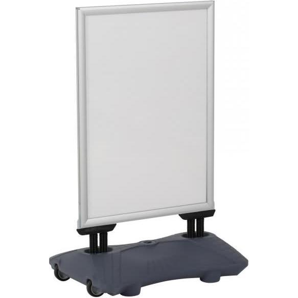 Update Displays, Prospektständer, Kundenstopper WindPro Lite silber DIN A1 2 Fächer