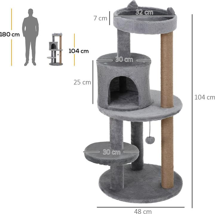 Produktbild Jamb Katzenbaum (104 cm, Grau)