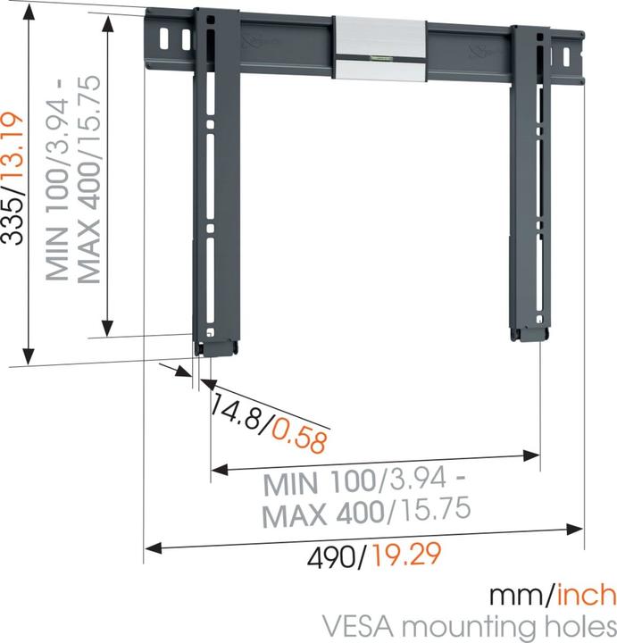 Produktbild Vogels Thin 405 (Wand, 55", 25 kg)