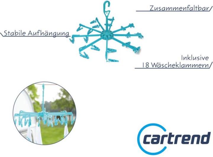 Cartrend Droogcarrousel met 20 wasknijpers