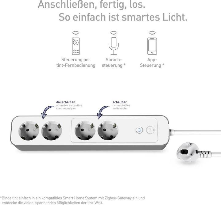 Actual product image Müller Licht Müller-Licht tint socket strip tint Smart (4x, CEE 7/3, 1.80 m)
