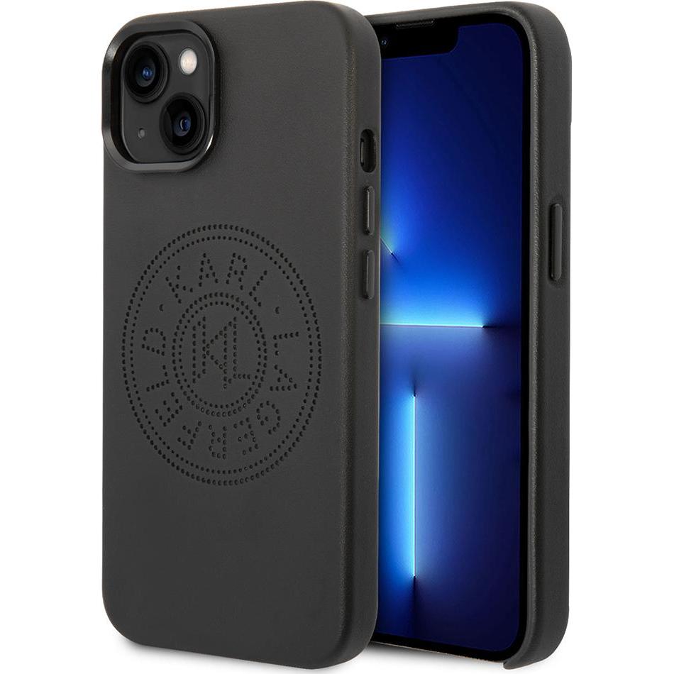 Karl Lagerfeld KLHCP14MFWHK iPhone 14 Plus 6,7" hardcase czarny/black Leather Perforated Logo (Apple iPhone 14 Plus), Sm...