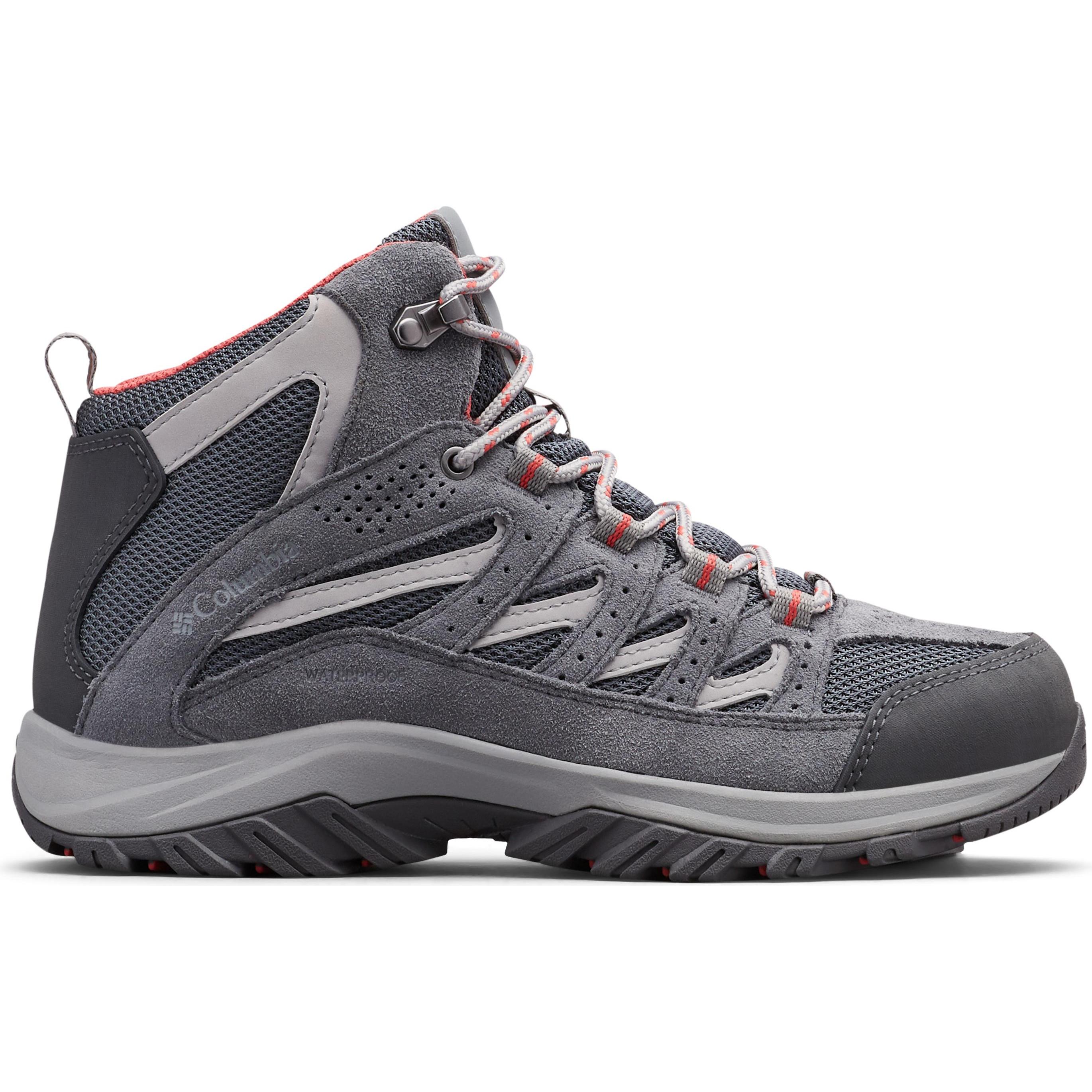 Columbia, Donne, Scarpe da escursionismo, CRESTWOODâ„¢ MID WATERPROOF Dames Wandelschoenen - Grey (40.5), Grigio
