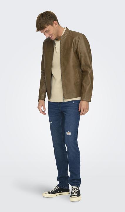 Produktbild Only & Sons Onsmike Pu Racer Jacket Otw Noos (XS)