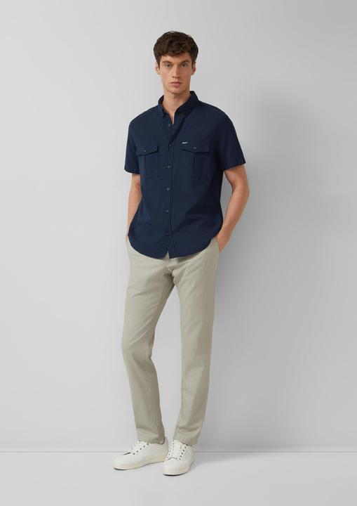 Immagine prodotto s.Oliver Regular Fit: Strukturiertes Kurzarmhemd mit Brusttaschen (M)
