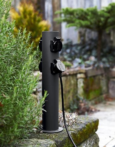 Produktbild Heitronic 501212 Steckdosen-Verteiler 4fach Anthrazit