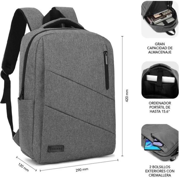 Actual product image Subblim MOCHILA CITY BACKPACK 15,6" GREY