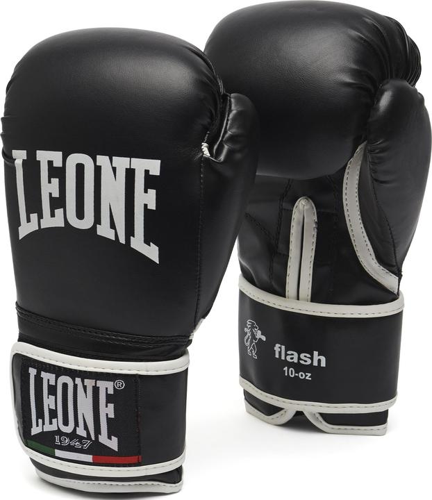 Produktbild Leone Boxhandschuhe Flash Schwarz GN083 (10 OZ)
