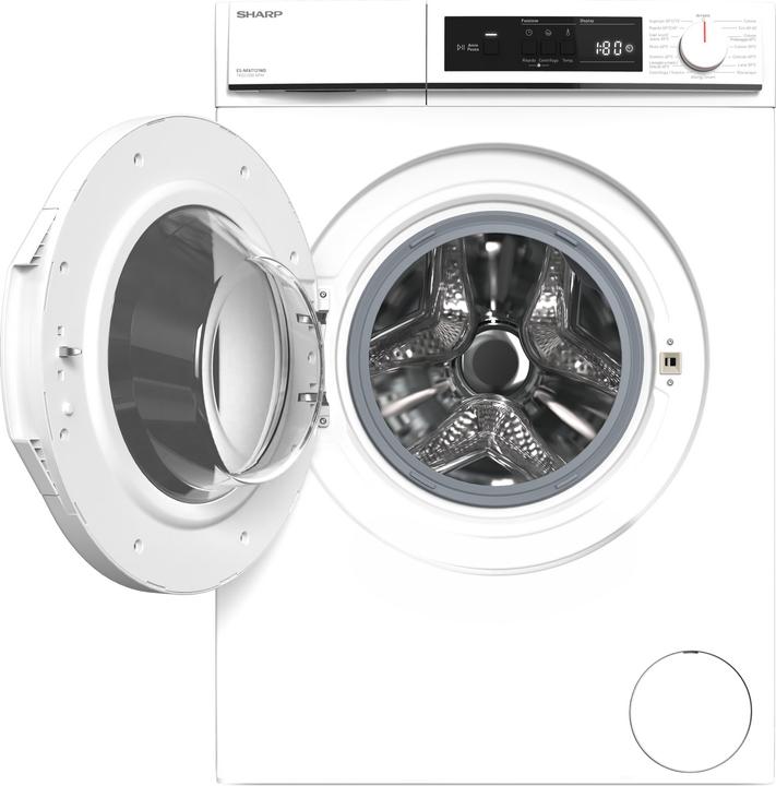 Actual product image Sharp Waschmaschine Frontlader 7 kg 1000 Umdrehungen (7 kg, Left)