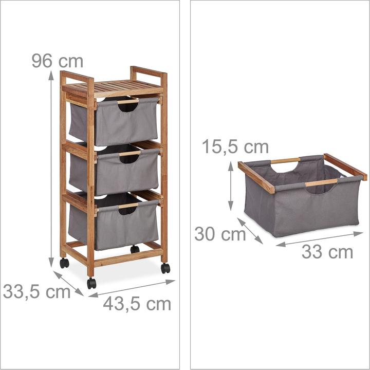 Produktbild Relaxdays Badregal (43.5 x 33.5 x 96 cm)