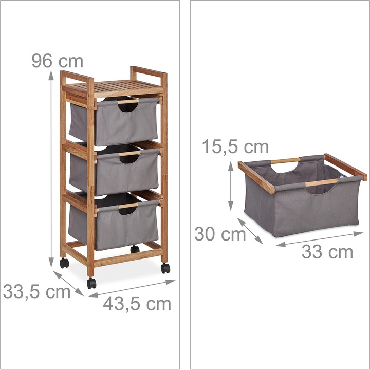 Actual product image Relaxdays Bathroom shelf (43.5 x 33.5 x 96 cm)