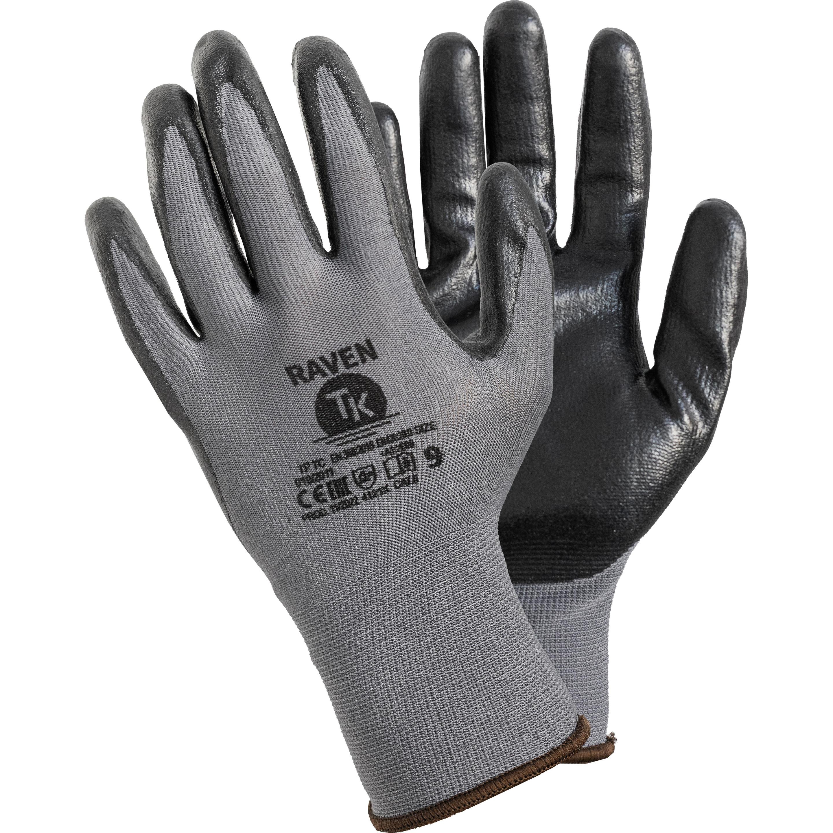 TK, Guanti di sicurezza, Rkawice Raven, montaowe, rozm 6, szare (6)