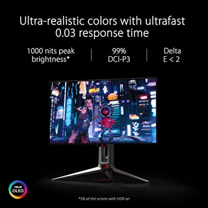Actual product image ASUS ROG Swift PG27AQDM (2560 x 1440 pixels, 26.50")