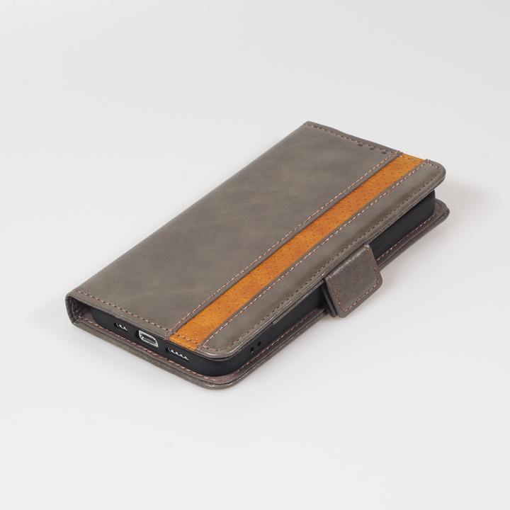 Immagine prodotto PhoneLook Etui cuir Flip Wallet en cuir véritable avec stripe design et compartiment à cartes (Apple iPhone 13 Pro Max)