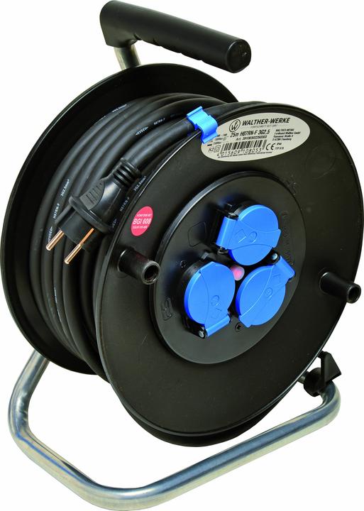 Productafbeelding Walther Werke Kabeltrommel 16A 2P+E 230V 25m H07RN-F3G2,5 39100302250303 (25 m, 2.50 mm²)