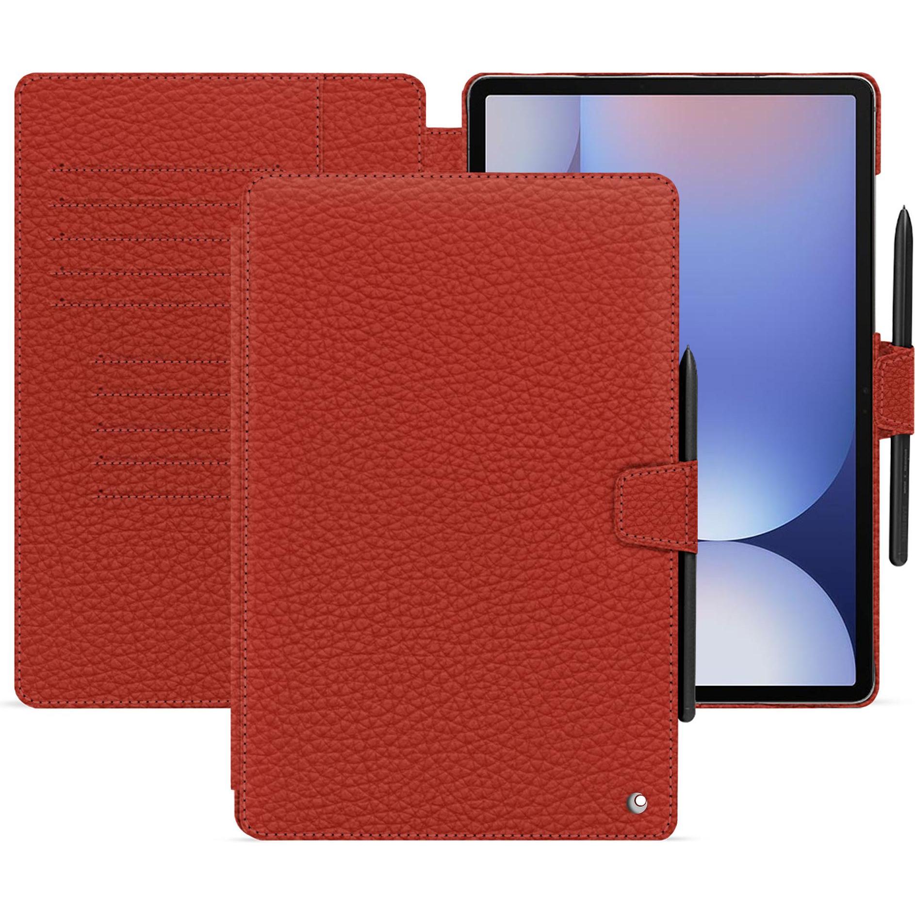Noreve Lederschutzhülle für Samsung Galaxy Tab S10+ (Galaxy Tab S10+), Tablet Hülle, Orange