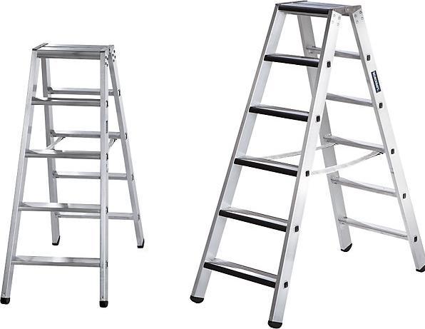 Actual product image eurokraft pro Stepladder with steps, both sides (Stepladder)